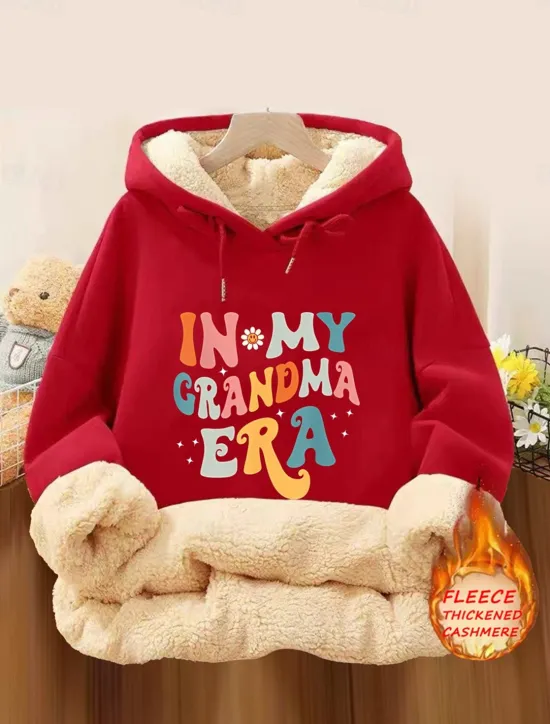 Clearance Women's Hoodie Sweatshirt Pullover Fleece Lined Warm Pajamas Letter Street Dailywear Pocket Print Casual Long Sleeve Micro-elastic Fall Winter Comfrt Breathable Soft Fabric Women Hoodies & Sweatshirts