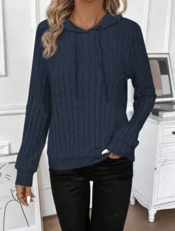 Women's Hoodie Sweatshirt Casual Plain Street Dailywear Hoodie Long Sleeve Wine Navy Blue Light Grey Fall Winter Women Hoodies & Sweatshirts