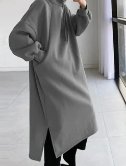 Discount Women's Hoodie Sweatshirt Casual Sherpa Plain Dailywear Hoodie Long Sleeve Black Green Army Green Gray Fall Winter Women Hoodies & Sweatshirts