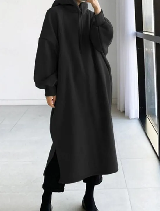 Discount Women's Hoodie Sweatshirt Casual Sherpa Plain Dailywear Hoodie Long Sleeve Black Green Army Green Gray Fall Winter Women Hoodies & Sweatshirts