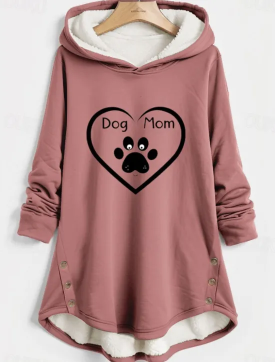 Hot Women's Hoodie Sweatshirt Pullover fleece lined warm pajamasGraphic Casual Sports Print Warm Sportswear Comfrt Loose Fit Hoodie Long Sleeve Top Micro-elastic Fall Winter Comfrt Breathable Soft Fabric Women Hoodies & Sweatshirts