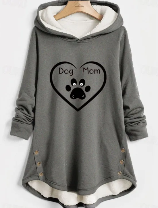 Hot Women's Hoodie Sweatshirt Pullover fleece lined warm pajamasGraphic Casual Sports Print Warm Sportswear Comfrt Loose Fit Hoodie Long Sleeve Top Micro-elastic Fall Winter Comfrt Breathable Soft Fabric Women Hoodies & Sweatshirts