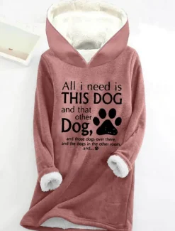 Clearance Women's Hoodie Sweatshirt Pullover Sherpa Letter Casual Sports Print Warm Fuzzy Comfrt Hoodie Long Sleeve Top Micro-elastic Fall & Winter Comfrt Breathable Soft Fabric Women Hoodies & Sweatshirts