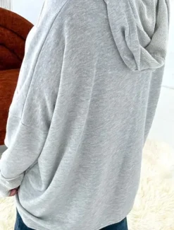 Outlet Women's Hoodie Sweatshirt Casual Plain Street Dailywear Hoodie Buttons Pocket Long Sleeve Red Light Grey Dark Gray Fall Winter Women Hoodies & Sweatshirts
