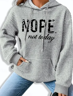 Women's Hoodie Sweatshirt Letter Street Dailywear Pocket Print Casual Hoodie Long Sleeve Micro-elastic Fall Winter Comfrt Breathable Soft Fabric Women Hoodies & Sweatshirts