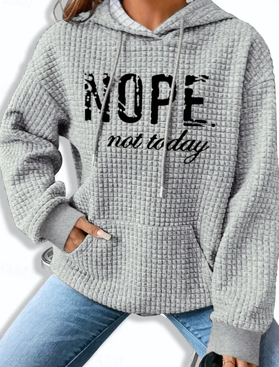 Women's Hoodie Sweatshirt Letter Street Dailywear Pocket Print Casual Hoodie Long Sleeve Micro-elastic Fall Winter Comfrt Breathable Soft Fabric Women Hoodies & Sweatshirts