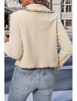 Women's Jacket Party Patchwork Solid Color Windproof Fashion Regular Fit Outerwear Long Sleeve Fall S Women Blazers & Suits