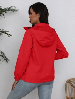Discount Women's Jacket Trench Coat School Zipper Solid Color Waterproof Simple Regular Fit Outerwear Long Sleeve Fall Black S Women Jackets