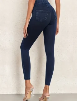 Discount Women's Jeggings Vacation Vintage Ethnic Style Full Length High Waist High Cut Comfort Breathable Quick Dry Stretchy Outdoor Yoga Street Black Blue Dark Blue Summer Slim Fit Women Leggings