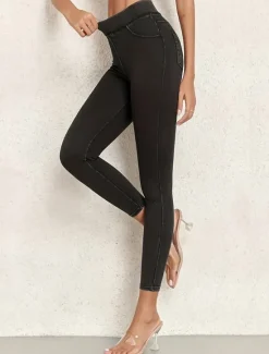 Discount Women's Jeggings Vacation Vintage Ethnic Style Full Length High Waist High Cut Comfort Breathable Quick Dry Stretchy Outdoor Yoga Street Black Blue Dark Blue Summer Slim Fit Women Leggings