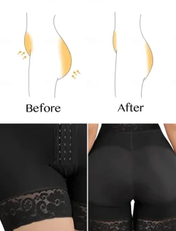 Outlet Women's Lace Body Shaper for Women Butt Lifting Shapewear Tummy Control Panties with Hook Closure Home Outfits Women Shapewear