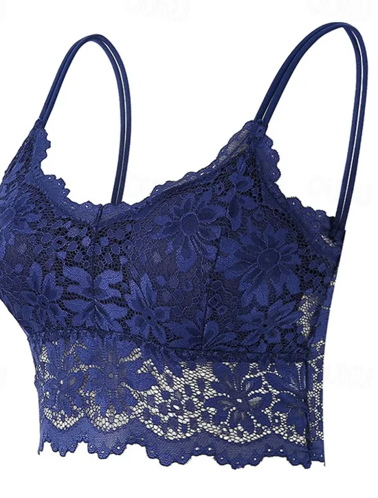 Discount Women's Lace Bras Sheer Bras 3/4 Cup V Neck Push Up Lace Pure Color Pull-On Closure Date Valentine's Day Casual Daily Nylon Sexy 1PC White Black / Bras & Bralettes / 1 PC Home Outfits Women Lingerie