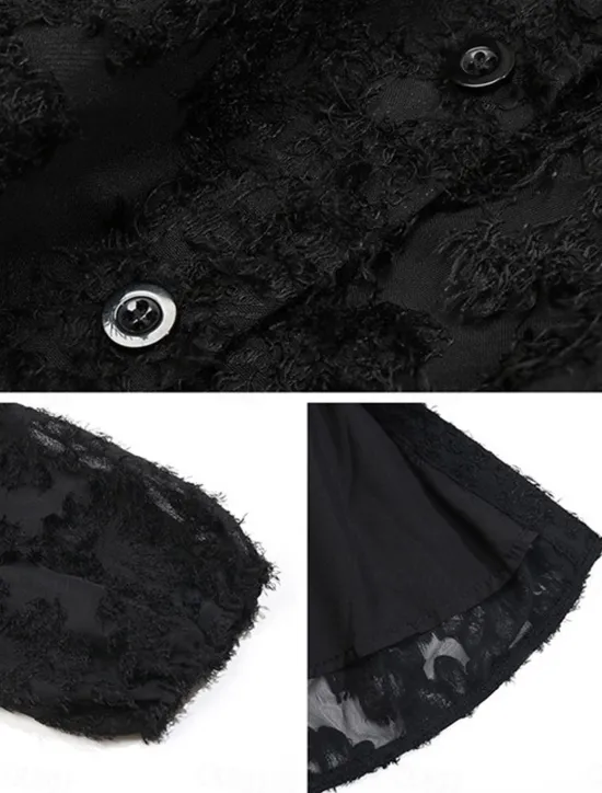New Women's Lace Dress Mini Dress Belted Formal Stand Collar Long Sleeve Black Wine Navy Blue Color Women Casual Dress
