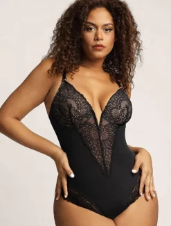 Sale Women's Lace Shapewear Nightwear - Nylon Spandex Solid Colored Home Outfits Women Shapewear