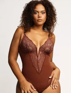 Sale Women's Lace Shapewear Nightwear - Nylon Spandex Solid Colored Home Outfits Women Shapewear