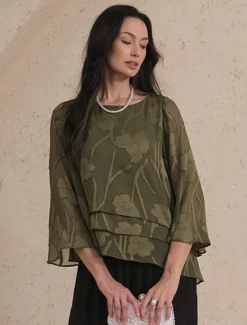 Hot Women's Lace Shirt Blouse Dressy Tops Chiffon Tops Solid Color Floral Elegant Stylish Casual Half Sleeve Flutter Sleeve Boat Neck Regular Tops Wedding Guest Work Daily Asymmetric Hem Summer Women Lace Tops|Blouses & Shirts