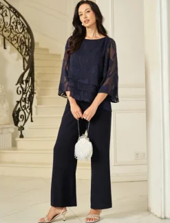 Best Women's Lace Shirt Blouse Dressy Tops Chiffon Tops Solid Color Floral Graphic Elegant Stylish Basic Half Sleeve Flutter Sleeve Boat Neck Regular Tops Wedding Guest Work Daily Asymmetric Hem Women Lace Tops|Boho Tops