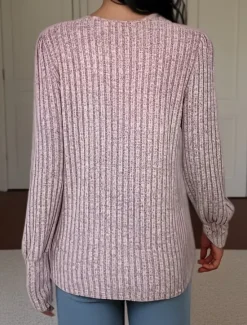 Sale Women's Lace Shirt Solid Color Stylish Casual Long Sleeve Crew Neck Regular Tops Daily Lace Patchwork Pink Blue Gray Summer Spring Fall Women Lace Tops