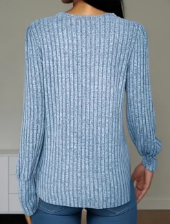 Sale Women's Lace Shirt Solid Color Stylish Casual Long Sleeve Crew Neck Regular Tops Daily Lace Patchwork Pink Blue Gray Summer Spring Fall Women Lace Tops