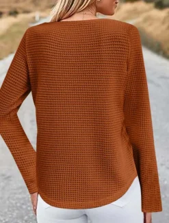 Hot Women's Lace Splicing Top Solid Color Stylish Casual Long Sleeve Crew Neck Regular Tops Daily Lace Patchwork Pink Wine Blue Fuchsia Orange Summer Spring Fall Women Lace Tops
