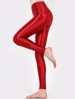Outlet Women's Leggings Active Fashion Streetwear Ankle-Length High Waist Plain High Cut Breathability Soft Comfortable Micro-elastic Outdoor Yoga Street claret Robin's Egg Blue Grey Black Fall Winter Women Leggings