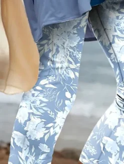 Outlet Women's Leggings Capri Pants High Elasticity Vacation Hawaiian Calf-Length Mid Waist Floral Graphic Printing Breathable Soft Vacation Casual Holiday Summer Spring Regular Fit Women Leggings