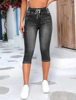 New Women's Leggings Capri Pants 3D Print Vacation Casual Tights Calf-Length High Waist Solid Color High Cut Comfort Breathable Quick Dry Stretchy Outdoor Street Daily Black Blue Summer Slim Fit Women Leggings