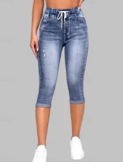 New Women's Leggings Capri Pants 3D Print Vacation Casual Tights Calf-Length High Waist Solid Color High Cut Comfort Breathable Quick Dry Stretchy Outdoor Street Daily Black Blue Summer Slim Fit Women Leggings