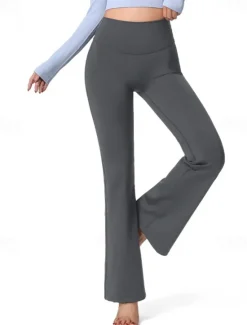 Women's Leggings Casual / Sporty Full Length High Rise Solid Color Breathability Comfortable Micro-elastic Home Black Gray Fall Winter Skinny Women Pants|Leggings