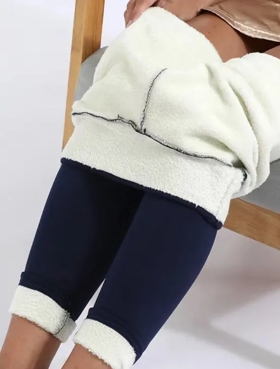 Outlet Women's Leggings Fashion Streetwear Full Length High Waist Solid Colored High Cut Warm Soft Comfortable Micro-elastic Outdoor Street Daily Wear Black Dark Gray Winter Autumn / Fall Women Leggings