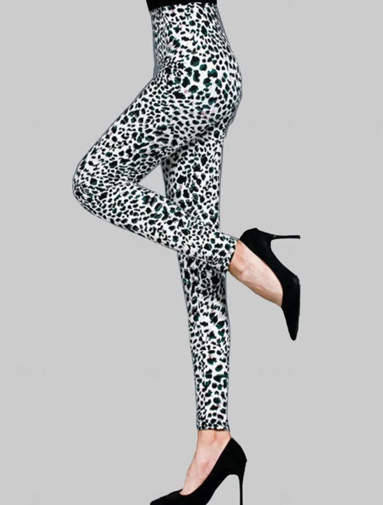 Hot Women's Leggings Fashion Streetwear Full Length High Waist Leopard Print Breathability Comfortable Micro-elastic Outdoor Street Daily Orange leopard Striped leopard large leopard print small leopard Women Leggings