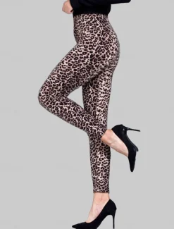 Hot Women's Leggings Fashion Streetwear Full Length High Waist Leopard Print Breathability Comfortable Micro-elastic Outdoor Street Daily Orange leopard Striped leopard large leopard print small leopard Women Leggings
