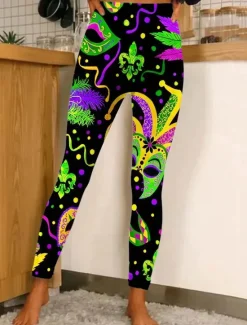 Outlet Women's Leggings Fashion Streetwear Ankle-Length High Waist Graphic Printing Thermal Warm Soft Breathable Micro-elastic Outdoor Daily Fall Winter Regular Fit Women Leggings