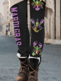 New Women's Leggings Fashion Streetwear Ankle-Length High Waist Graphic Printing Thermal Warm Soft Breathable Micro-elastic Outdoor Daily Fall Winter Regular Fit Women Leggings