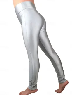 Sale Women's Leggings Fashion Streetwear Full Length High Waist Solid Color High Cut Comfort Breathability Soft Micro-elastic Vacation Party Street Violet Grey Black White Summer Spring Fall Winter Women Leggings