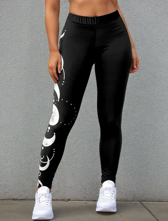 Hot Women's Leggings Fashion Streetwear Ankle-Length High Waist Graphic Printing Thermal Warm Soft Breathable Micro-elastic Outdoor Daily Fall Winter Regular Fit Women Leggings