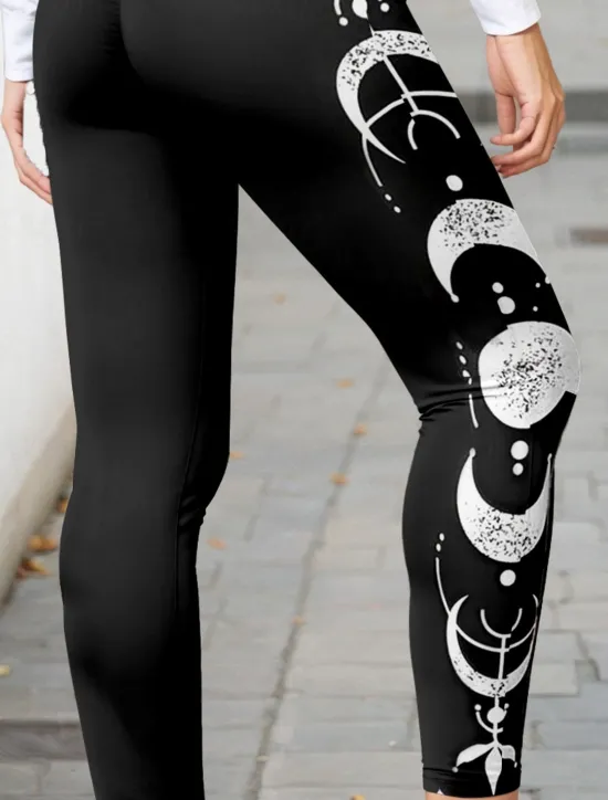 Hot Women's Leggings Fashion Streetwear Ankle-Length High Waist Graphic Printing Thermal Warm Soft Breathable Micro-elastic Outdoor Daily Fall Winter Regular Fit Women Leggings