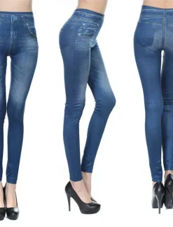 Hot Women's Leggings Trousers 3D Print Chinos Vacation Vintage Streetwear Full Length High Waist Plain Printing Comfy Soft Comfortable Stretchy Outdoor Street Black Blue Gray Summer Skinny Women Leggings