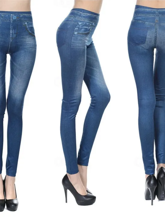 Hot Women's Leggings Trousers 3D Print Chinos Vacation Vintage Streetwear Full Length High Waist Plain Printing Comfy Soft Comfortable Stretchy Outdoor Street Black Blue Gray Summer Skinny Women Leggings