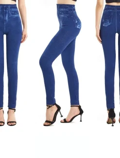Online Women's Leggings Trousers 3D Print Vacation Vintage Streetwear Full Length High Waist Graphic Printing Comfy Soft Comfortable Stretchy Outdoor Street Summer Slim Fit Women Leggings