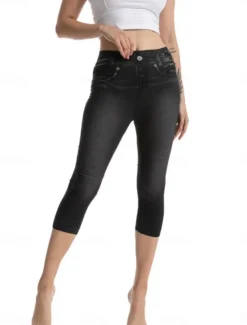 Best Women's Leggings Trousers 3D Print Vacation Vintage Streetwear Calf-Length High Waist Plain Comfy Soft Comfortable Stretchy Outdoor Street Summer Slim Fit Women Leggings