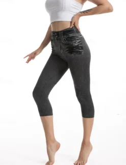Best Women's Leggings Trousers 3D Print Vacation Vintage Streetwear Calf-Length High Waist Plain Comfy Soft Comfortable Stretchy Outdoor Street Summer Slim Fit Women Leggings