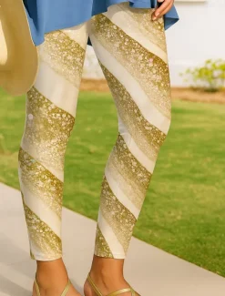 New Women's Leggings Vacation Vintage Ethnic Style Ankle-Length High Waist Graphic Abstract 3D Print Quick Dry Breathability Soft Stretchy Outdoor Home Causal Black Yellow Pink Blue Fall Slim Fit Women Leggings|Women's Sweatpants & Joggers