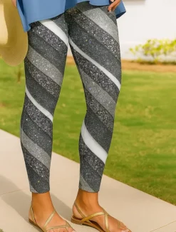 New Women's Leggings Vacation Vintage Ethnic Style Ankle-Length High Waist Graphic Abstract 3D Print Quick Dry Breathability Soft Stretchy Outdoor Home Causal Black Yellow Pink Blue Fall Slim Fit Women Leggings|Women's Sweatpants & Joggers
