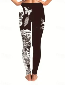 Online Women's Leggings Vacation Fashion Casual Ankle-Length High WaistPantsHalloween Graphic Halloween Printing Soft Breathable Stretchy Vacation Casual Daily Summer Spring Slim Fit Women Leggings