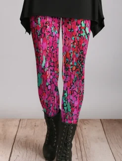 Outlet Women's Leggings Vacation Vintage Ethnic Style Ankle-Length High Waist Graphic Abstract 3D Print Quick Dry Breathability Soft High Elasticity Outdoor Home Causal Blue Purple Brown Green Fall Regular Women Women's Sweatpants & Joggers|Leggings