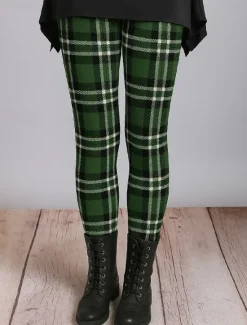Sale Women's Leggings Vacation Vintage Ethnic Style Ankle-Length High Waist Graphic Plaid Checkered 3D Print Quick Dry Breathability Soft Stretchy Outdoor Home Causal Pink Red Blue Green Fall Slim Fit Women Women's Sweatpants & Joggers|Leggings