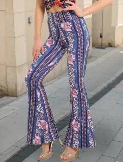 Clearance Women's Leggings Vintage Ethnic Style Full Length High Waist Paisley Printing Comfy Soft Comfortable Micro-elastic Outdoor Street Black White Pink Blue Summer Spring Fall Slim Fit Women Leggings
