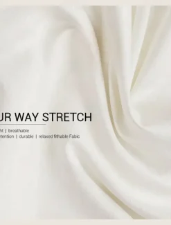 Online Women's Light Pink White Summer Spring Fall Midi Dress Linen-Inspired Dresses White Dress Casual Dress Basic Casual Outdoor Vacation Daily Loose Fit Pure Color Crew Neck Women Dresses