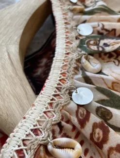 Online Women's Linen Cotton Boho Shirt Floral Seashell Paisley Abstract Vintage Stylish Ethnic 3/4 Length Sleeve Lantern Sleeve V Neck Regular Tops Daily Holiday Going out Tie Front Summer Spring Fall Women Blouses & Shirts